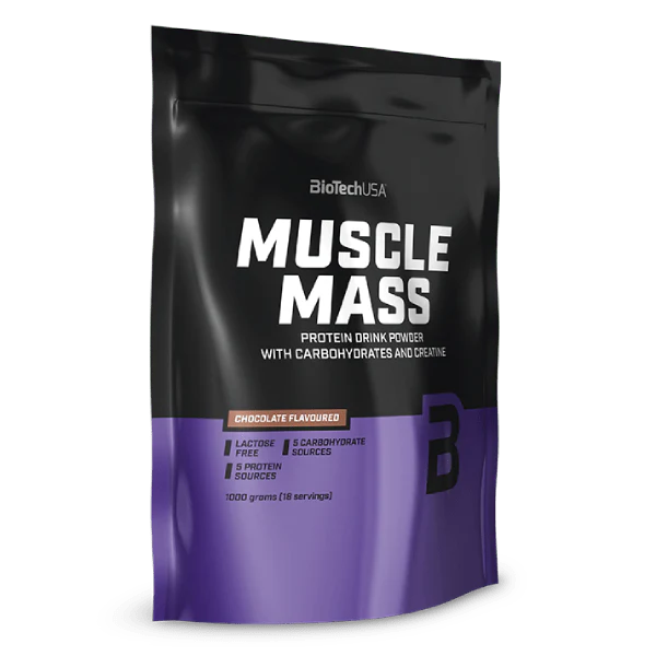Boisson en poudre Muscle Mass aux hydrates de carbone et aux protéines - 1000 g