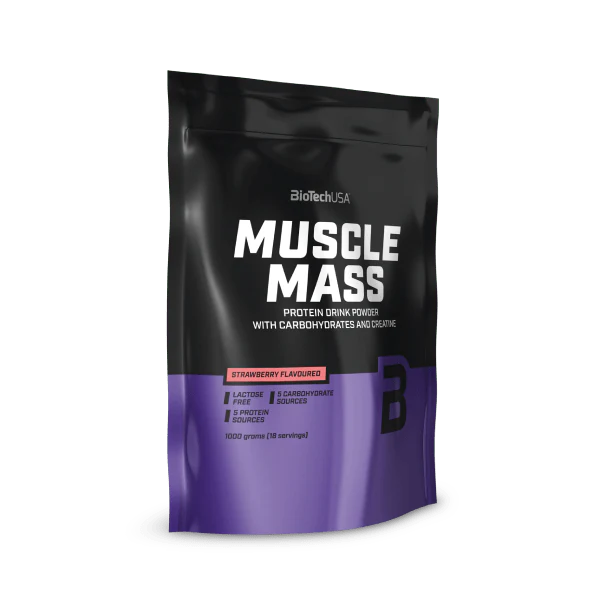 Boisson en poudre Muscle Mass aux hydrates de carbone et aux protéines - 1000 g - Image 3
