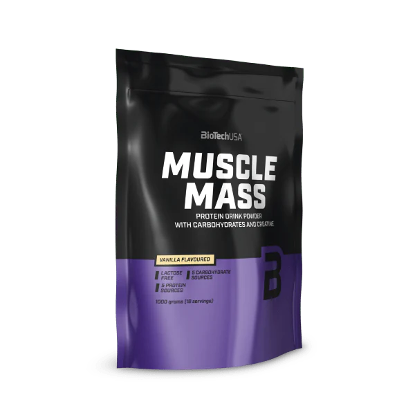 Boisson en poudre Muscle Mass aux hydrates de carbone et aux protéines - 1000 g - Image 4