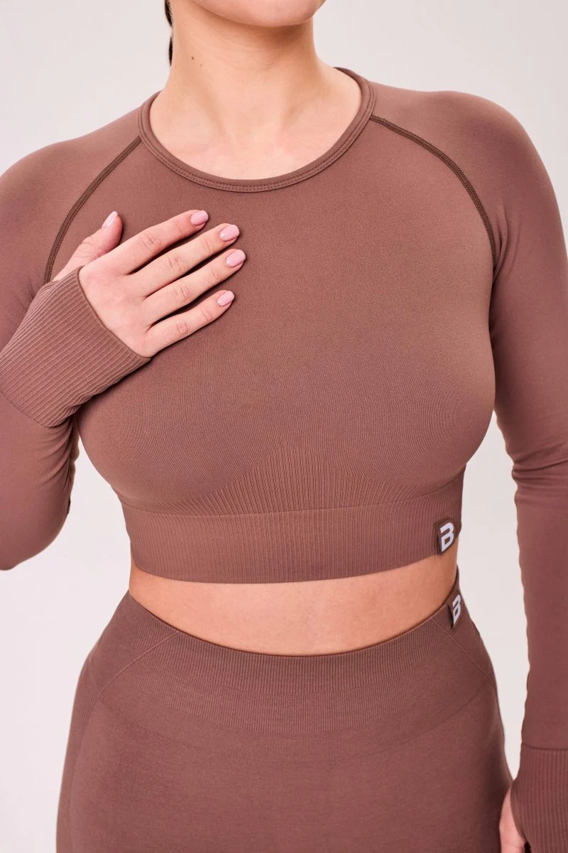 SEAMLESS LONG-SLEEVE CROP Haut à manches longues femme - Image 3