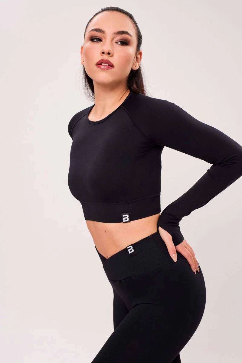 SEAMLESS LONG-SLEEVE CROP Haut à manches longues femme - Image 2